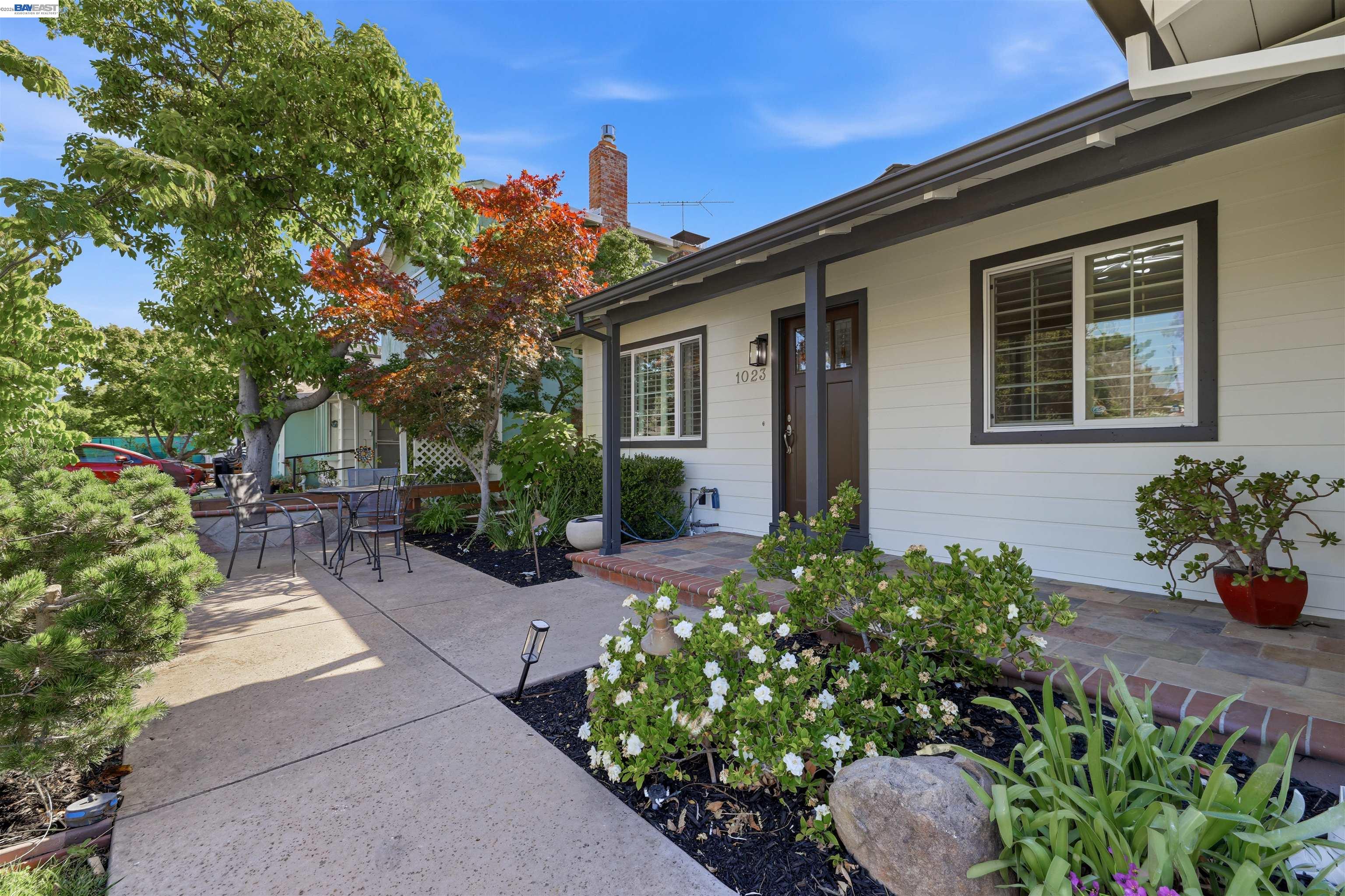 front patio and garden